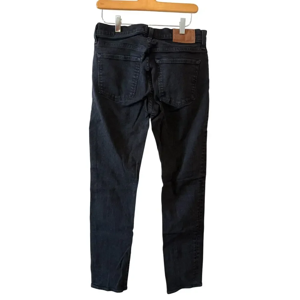 J Crew Mens Denim Jeans Black 484 Slim 30
